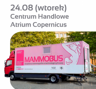 Mammobus przed Atrium Copernicus
